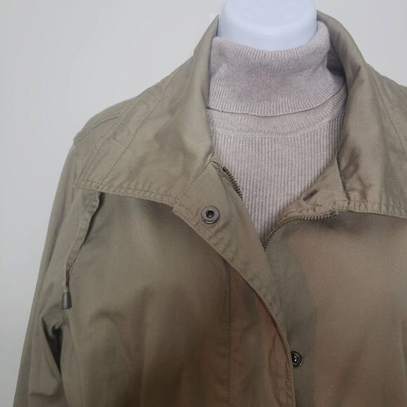 Elliott Lauren Women's Cotton Old Money Jacket Large Cinched Waist Neutral - Picture 2 of 7